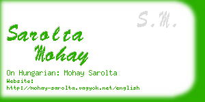 sarolta mohay business card